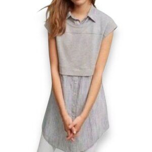 Anthropologie Postmark Londra Faux Layered Button Down Tunic